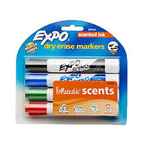 EXPO; Scents Dry-Erase Markers, Chisel Tip, Assorted, Pack Of 4