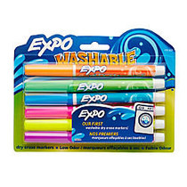 EXPO; Washable Dry-Erase Markers, Assorted, Fine Point, Pack Of 6