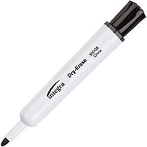 Integra Bullet Tip Dry-erase Markers - Bullet Point Style - Black - 1 Dozen