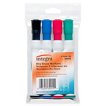 Integra Dry Erase Marker - Chisel Point Style - Assorted - 4 / Set