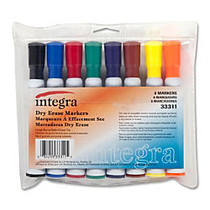 Integra Dry Erase Marker - Chisel Point Style - Assorted - 8 / Set