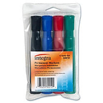 Integra Permanent Chisel Marker - Chisel Point Style - Assorted - 4 / Set