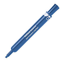 Office Wagon; Brand 100% Recycled Plastic Permanent Markers, Chisel Point, Blue Ink, Pack Of 12
