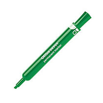 Office Wagon; Brand 100% Recycled Plastic Permanent Markers, Chisel Point, Green Ink, Pack Of 12