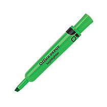 Office Wagon; Brand Chisel-Tip Highlighter, 100% Recycled Plastic, Green, Pack Of 12