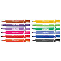 Office Wagon; Brand Permanent Markers, Chisel Point, 100% Recycled, Assorted Colors, Pack Of 12