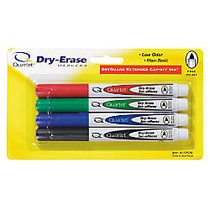 Quartet; Dry-Erase Markers, Fine Point, Assorted Colors, Pack Of 4