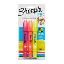 Sharpie; Accent; Gel Highlighters, Assorted Ink Colors, Pack Of 3