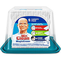 Mr. Clean Magic Eraser Variety Pk - Pad - 2.40 inch; Width x 4.60 inch; Length - 6 / Pack - Blue