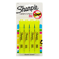 Sharpie; Accent; Tank-Style Highlighters, Fluorescent Yellow, Pack Of 4