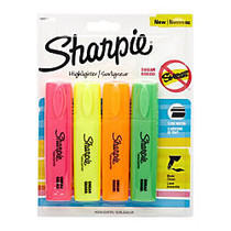 Sharpie; Blade Highlighters, Chisel Point, Assorted, Pack Of 4