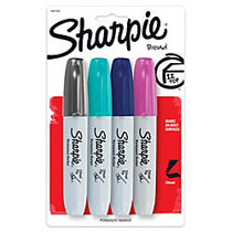 Sharpie; Chisel-Tip Permanent Markers, Assorted Colors, Pack Of 4