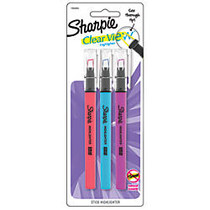 Sharpie; Clear View Highlighters, Fine Chisel Tip, Assorted Colors, Pack Of 3