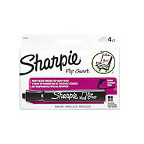 Sharpie; Flip Chart&trade; Markers, Bullet Point, Assorted Colors, Pack Of 4