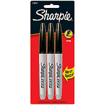 Sharpie; Grip Permanent Markers, Black, Pack Of 3