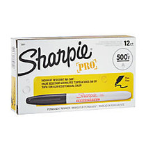 Sharpie; Industrial Permanent Markers, Fine Point, Black, Pack Of 12