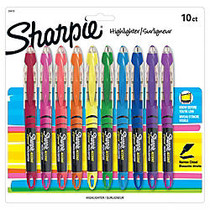 Sharpie; Liquid Accent; Pen-Style Highlighters, Assorted Colors, Pack Of 10