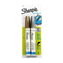 Sharpie; Paint Markers, Medium Point, Gold/Silver, Pack Of 2