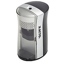 X-ACTO; Inspire+ Battery-Powered Desktop Pencil Sharpener, Black/Silver