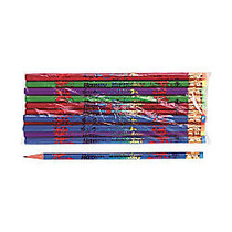 Moon Products Decorated Wood Pencils, #2, HB Hardness, Happy Birthday, Pack Of 12