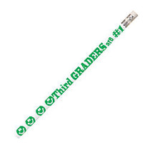 Musgrave Pencil Co. Motivational Pencils, 2.11 mm, #2 Lead, 3rd Graders Are #1, Green/White, Pack Of 144