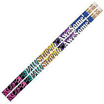 Musgrave Pencil Co. Motivational Pencils, 2.11 mm, #2 Lead, Pawsitively Awesome, Multicolor, Pack Of 144