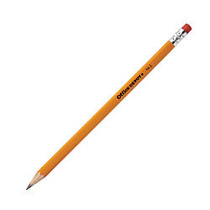 Office Wagon; Brand Wood Pencils, HB Lead, Presharpened, Yellow, Pack Of 12