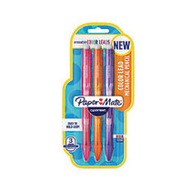 Paper Mate; Clearpoint; Color Lead Mechanical Pencils, 0.7 mm, Orange/Pink/Purple Barrels, Pack Of 3