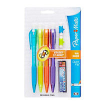 Paper Mate; Quick Flip Mechanical Pencils, 0.7 mm, Assorted Barrel Colors, Pack Of 4