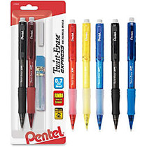 Pentel Twist-Erase Express Mechanical Pencil - #2, HB Lead Degree (Hardness) - 0.7 mm Lead Diameter - Refillable - Assorted Barrel - 2 / Pack