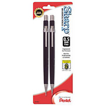 Pentel; Automatic Sharp&trade; Mechanical Pencils, 0.5 mm, Black, Pack Of 2