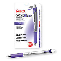 Pentel; EnerGize Mechanical Pencils, 0.7 mm, Violet/Silver, Pack Of 12