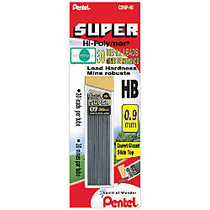 Pentel; HB Lead Refill Economy Pack, 0.9mm, Black, Pack Of 30