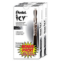 Pentel; ICY Multipurpose Automatic Pencils, 0.5 mm, Transparent Smoke Barrels, Pack Of 24