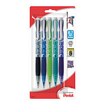 Pentel; Razzle Dazzle&trade; Icy&trade; Automatic Pencils, 0.7 mm, Assorted Barrel Colors, Pack Of 5