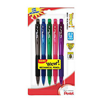 Pentel; Wow! Refillable Mechanical Pencils, Medium Point, 0.7 mm, HB Lead, Assorted Barrel Colors, Pack Of 5