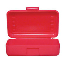 Romanoff Products Pencil Boxes, 8 1/2 inch;H x 5 1/2 inch;W x 2 1/2 inch;D, Red, Pack Of 12