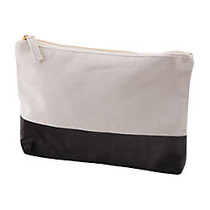 See Jane Work; Medium Canvas Pouch, 7 1/2 inch; x 10 inch;, Black