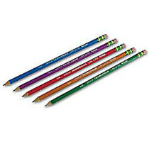 Ticonderoga; Pencils, #2 Soft Lead, Assorted Barrel Colors, Box Of 10