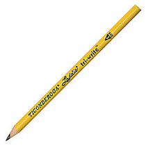 Ticonderoga; Tri-Write Triangular No. 2 Pencils, Yellow, Without Erasers, Pack Of 36