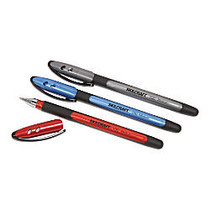 AbilityOne SKILCRAFT; 100 Rubberized Stick Pens, Fine Point, 0.7 mm, Black Barrel Black Ink, Pack Of 12