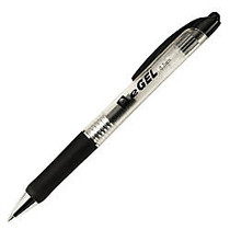 Avery; eGEL Retractable Gel Ink Pens, Medium Point, 0.7 mm, Clear Barrel, Black Ink, Pack Of 12