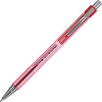 Better Retractable Ballpoint Pen - Medium Point Type - 1 mm Point Size - Refillable - Red - Crystal Barrel - 1 Dozen