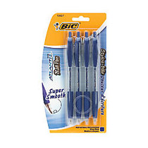 BIC; Atlantis Retractable Ballpoint Pens, Medium Point, 1.0 mm, Blue Barrel, Blue Ink, Pack Of 4
