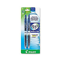 Bottle to Pen (B2P) Gel Pen - Fine Point Type - 0.7 mm Point Size - Refillable - Blue Gel-based Ink - Plastic Barrel - 2 / Pack