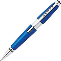 Cross Edge Gel Pen - 0.7 mm Point Size - Refillable - Black Gel-based Ink - Blue Resin Barrel - 1 Each