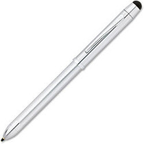 Cross Tech3 Multifunction Pen - Fine Point Type - 0.5 mm Point Size - Refillable - Black, Red - Chrome Barrel - 1 Each