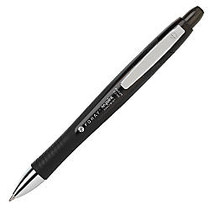 FORAY; Retractable Ballpoint Pens With Grip, Medium Point, 1.0 mm, Black Barrel, Black Ink, Pack Of 6