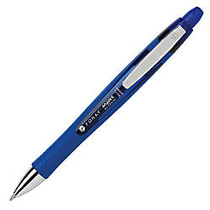 FORAY; Retractable Ballpoint Pens With Grip, Medium Point, 1.0 mm, Blue Barrel, Blue Ink, Pack Of 6