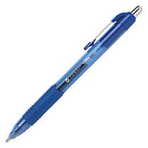 FORAY; Retractable Gel Pens, Fine Point, 0.7 mm, Clear Barrel, Blue Ink, Pack Of 6